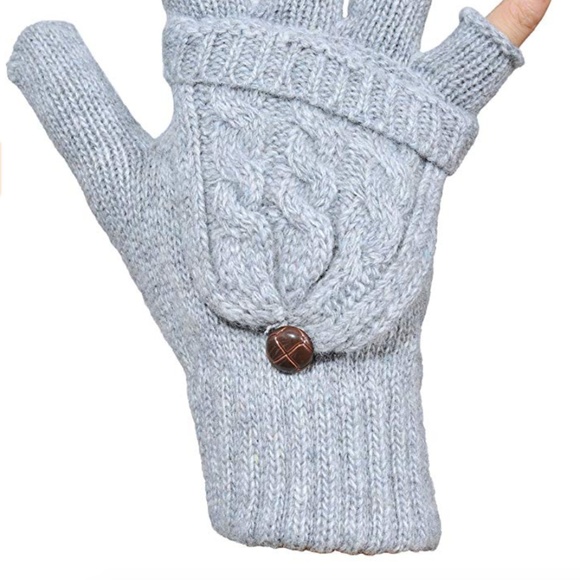 Women's Winter Gloves Warm Wool Knitted - Picture 3 of 7